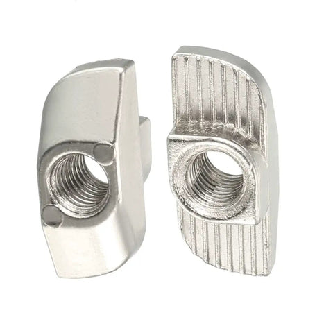 Sliding T Slot Nut M5 Half Round Roll In T Nut For 4040 Aluminum Extrusion Profile Nickel Plated Carbon Steel Pack Of 10 Easy Roll In Install