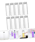 Clear Glass Vials With Aluminum Caps 10 Pack For Travel Storage Of Candies Nuts Beads And Jewelry Making Mini Art Supplies Leak Resistant