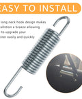 Straight Up Heavy Duty Replacement Recliner Chair Tension Springs With Long Neck Hook Style And Forty Five Degree Bend, Hella Durable Galvanized Steel Wire For Quick Furniture Mechanism Repair, Pack Of Two, showing a long neck hook design.