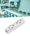 Heavy Duty Aluminum Pneumatic Manifold Block With G1/2 Inlet And G1/4 Outlet in factory setting, splitter style.