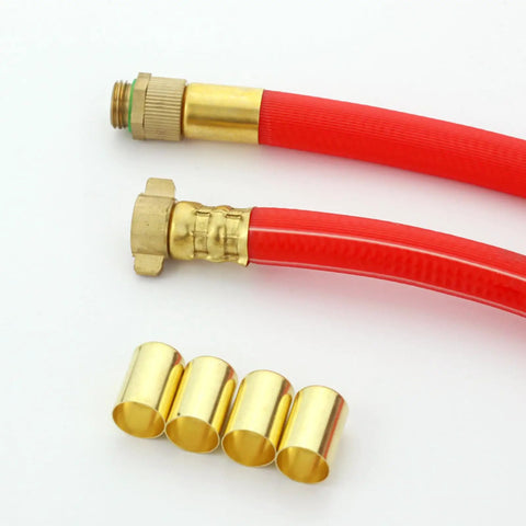 Top Shelf Brass 7325 Hose Ferrules For Air Line Repair Kit, Heavy Duty Fittings With Precision Specs For Industrial Garage Jobs And Durable Maintenance Needs Right Now brass hose ferrules on red air line