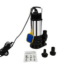 Heavy Duty Submersible Sump Pump Featuring Rust Resistant Stainless Steel Construction And Pure Copper Motor for water removal and drainage.