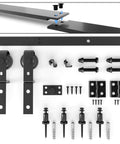 Bi Fold Barn Door Hardware Kit For Two Doors With Low Ceiling Roller System Lite Version Fits 24 Inch Bifold Doors No Door Included