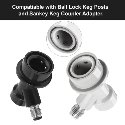Ball Lock Keg Quick Disconnect Set For Corny Kegs CO2 And Liquid Ball Lock Fittings With Barbs MFL Beer Keg Disconnects
