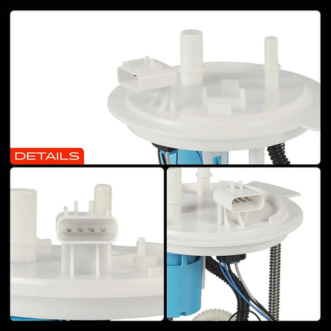 Tough-As-Nails Electric Fuel Pump Module Assembly for Ford E-Series E-150 E-250 E-350 E-450 with two tube ports and connector.