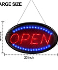 LED Open Sign For Windows And Doors Large 23 By 14 Inch Red And Blue Light Up Open Sign For Shops Cafes Bars Hotels Outdoor