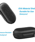 Slick Hardshell Eva Travel Case For Electronic Gear And Devices With Secure Zipper Closure Perfect For Multimeter Camera Cables And Earphones Flat Out Reliable Storage Black Two Pack, waterproof design, durable EVA material.