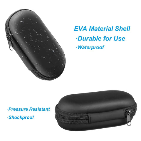 Slick Hardshell Eva Travel Case For Electronic Gear And Devices With Secure Zipper Closure Perfect For Multimeter Camera Cables And Earphones Flat Out Reliable Storage Black Two Pack, waterproof design, durable EVA material.