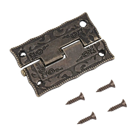 Antique Bronze Box Hinges 10 Pack Built To Last Tough As Nails Heavy Duty Iron Construction with mounting screws