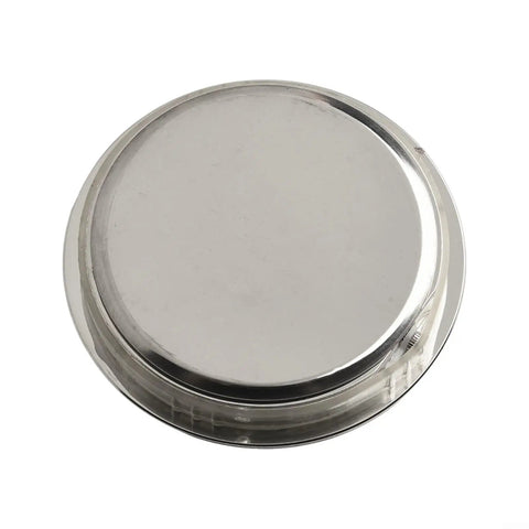 Back view of MINI Clock Insert Quartz Movement 55mm With Gold Or Silver Tone Bezel And Stainless Back