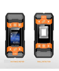 Handheld Wall Scanner And Deep Scan Metal Stud Finder With Automatic Calibration To Catch Live Power Lines Water Pipes And Wood Studs In Drywall Without Breaking A Sweat For Any Contractor, showing front and back views.
