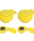 Eyewash Station Spray Head Set 4 Pack With 14mm Thread featuring yellow ABS cover and stainless steel nozzle, easy install.