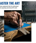 Pro Grade 20Pc 6Mm Steel Anvil Chisel Set for Engraving and Metalworking in use for precision jewelry crafting