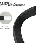 Vise Jaw Protective Covers Set Aluminum Rubber Protectors for Bench Vises close-up showing rubber guard texture and aluminum base