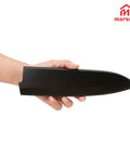 Magnetic Wood Saya Knife Sheath For 8 Inch Gyuto And Chef Knives, 210mm Blade Guard Case Protector held in hand