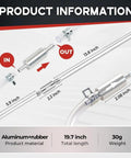 Brake Bleeder Hose Kit For Cars And Motorcycles With One Way Check Valve Tube Bleeding Tool For Hydraulic Systems, dimensions displayed