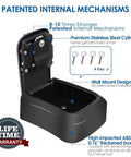Open 4 Digit Combo Key Safe Box Outdoor Waterproof Wall Mount Lock Box with keys displayed, showcasing patented mechanisms.