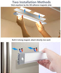 Wireless Under Cabinet Lights With 60 LEDs And 3 Color Temperatures USB C Rechargeable Battery Powered Closet Night Lights installation methods