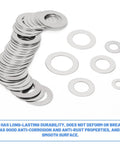 175 Piece Stainless Steel Thin Flat Washers Set M4 M5 M6 M8 M10 M12 With Storage Box Ultra Thin Fender Washers For Household DIY Pro Grade Automotive Industrial Woodworking Fasteners, assorted sizes