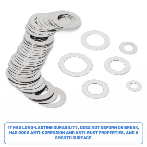 175 Piece Stainless Steel Thin Flat Washers Set M4 M5 M6 M8 M10 M12 With Storage Box Ultra Thin Fender Washers For Household DIY Pro Grade Automotive Industrial Woodworking Fasteners, assorted sizes