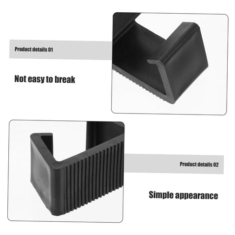 Close-up of black Outdoor Cushion Fasteners 4 Pack Rattan Furniture Clips showing simple design and durable material.