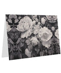 Floral Graphite Print Greeting Cards Half Fold 4x6 Inches All Occasion Invitations and Celebrations Photo Paper White Card Stock