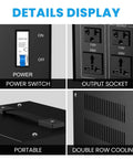 Details of Beast 5000 Watt Voltage Converter Transformer For Home And Travel, showcasing power switch and output socket.