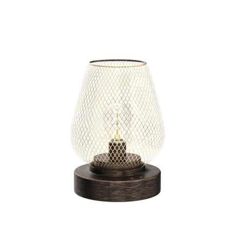 Two Pack USB Rechargeable Cordless Table Lamps With Four Lighting Modes, Battery Powered Indoor Outdoor Bronze Metal Lamps With Bulb Included