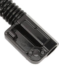 Close-up of Hydraulic Front Shock Absorber Fork, 200mm Travel, Aluminum Alloy, showing black rust-proof spraying finish.
