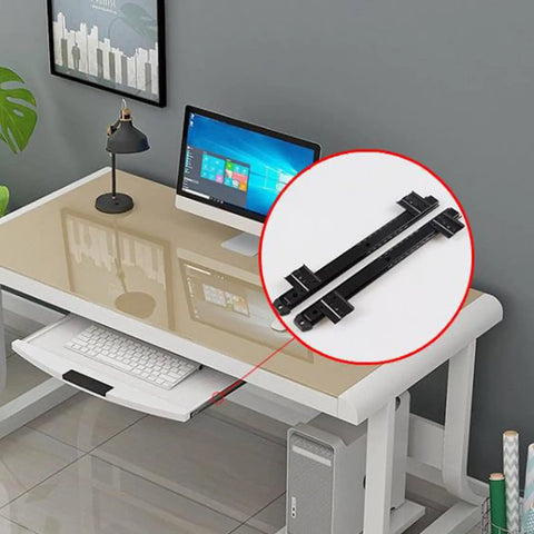 14 Inch Heavy Duty Drawer Slides With Ball Bearing Telescopic Rails, Silent Smooth Operation, Two Stage Pull Out, 40kg Load, Steel Anti Rust Coating, Closed 350mm, Extended 570mm, 35mm Wide on desk keyboard tray
