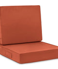 Deep Seat Patio Cushion Set 24x24 Waterproof Outdoor Chair Cushions With Fade Resistant Removable Covers Handy Handle And Adjustable Straps