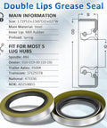 4 Pack Trailer Axle Hub Grease Seals 1.719 I.D. X 2.565 O.D Fits Dexter 01001900 EZ Lube Axles 3500 Lb Double Lips Seal Diagram