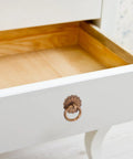 Open drawer with Vintage Brass Ring Pulls Six Pack Solid Round Cabinet Handles Old School Drawer Knobs For Kitchen Cupboard Closet Furniture Hardware 30mm With Screws Durable Mounting Hardware Included visible.