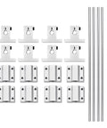 20 Pcs Pack 8mm Linear Motion Rod Shaft Guide Set With Four 400mm Rails Eight SCS8UU Linear Slide Blocks And Eight SK8 Rod Rail Supports