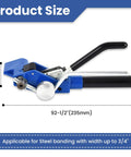 Tough Workhorse Steel Banding Tool And Ratchet Strapping Tensioner For Three Quarter Inch Stainless Strap With Auto Crimper And Cutter, 92-1/2 inches long.