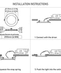 Installation instructions for 12 Pack 6 Inch Ultra Thin LED Recessed Down Lights With J Box 3000K Warm White 12W Dimmable