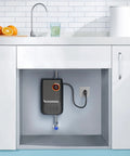 Heavy Duty Electric Tankless Water Heater 3000W Instant Hot Water Flow IPX4 Wall Mounted under kitchen sink.