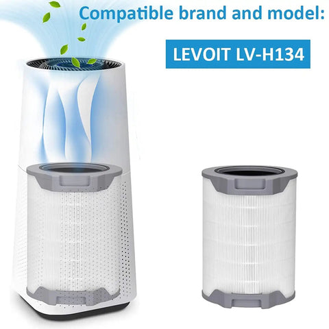 Replacement 3 In 1 Activated Carbon Filter For H134 RF Nylon Pre Filter And True Filter LEVOIT H134 RF Compatible with purifier