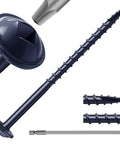 Pocket Hole Screws Size Eight Two And A Half Inch Ninety Pieces Heavy Duty Carbon Steel Blue Washer Head Coarse Thread