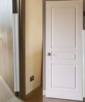 Totally Pinch Proof Door Guard And Protector Set For Kids Smart Rubber Hinge Stopper installed on door edges for safety.