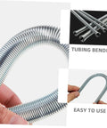 Premium 7 Piece Copper Tubing Bender Set For Plumbing And Electrical Jobs Includes Hand Tools For 1/4 To 5/8 Inch Thin Walled Pipe Spring Steel Support Kit For Professional Grade Bending Work with bent copper tubing.