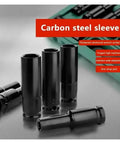 Straight Up Shop Beast Half Inch Drive Socket Set With Metric Deep Sockets And Impact Ready Hex Design featuring carbon steel deep sockets.