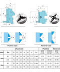 Diagram of Premium Three Jaw Chuck And Four Jaw Chuck Kit For Cnc Router and Woodworking Machinery Built Tough From Steel, detailed measurements.