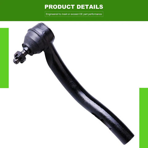 Front Suspension Kit With Inner And Outer Tie Rod Ends For Honda Accord 2003 2007 2.4L And Acura TSX 2004 2008 Includes Front Outer Tie Rod End Passenger Side, Front Outer Tie Rod End Left, And Front Inner Tie Rod Ends. Black steel front inner tie rod end