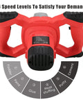 2100W Workhorse Portable Concrete Mixer For Mud Plaster Mixing 6 Speed Handheld Mortar Grout Mixer With Gloves Pro Grade