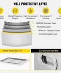 Top Tier Ten Liter Ultrasonic Cleaner With Fast Heat And Digital Timer Pro Grade Forty KHz Slick Stainless Steel degreaser layers and features.
