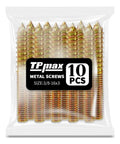 Badass Zinc Plated Hanger Bolts 10 Pack Double Ended Furniture Screws with 3/8-16 thread pitch, heavy duty carbon steel in a plastic bag.
