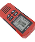 7 in 1 Wall Scanner Stud Finder, Metal Wood AC Wire Detector with LCD display, red handheld tool for locating studs and wires.