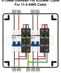 Hella Durable Rock Solid Dc Disconnect Switch Box With Pv Surge Protector 63 Amp Solar Circuit Breaker IP65 Waterproof PC Case diagram
