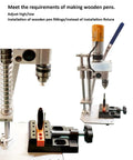Compact Mini Drill Press Table Packing Beefy Torque And Smooth Variable Speed Controls Made Tough for pen making setup.